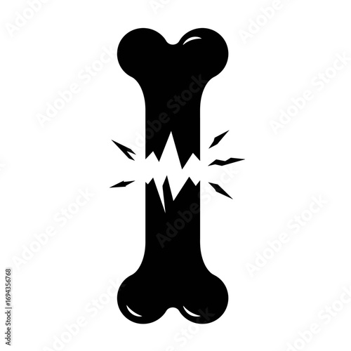 Broken Bone Illustration A Simple Graphic Design