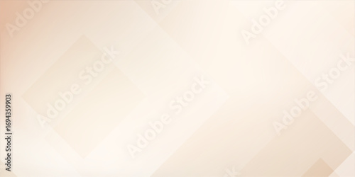 Golden rose abstract background with square shapes. Brown neutral gradient bg. Cream color backdrop with transparency lines. Vector illustration