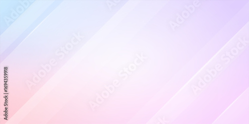 Pastel pink and blue blur backdrop with transparent shapes line. Light gradient vector banner. Background abstract purple sky. Soft blurred light bg. Pastel gradation water cover design