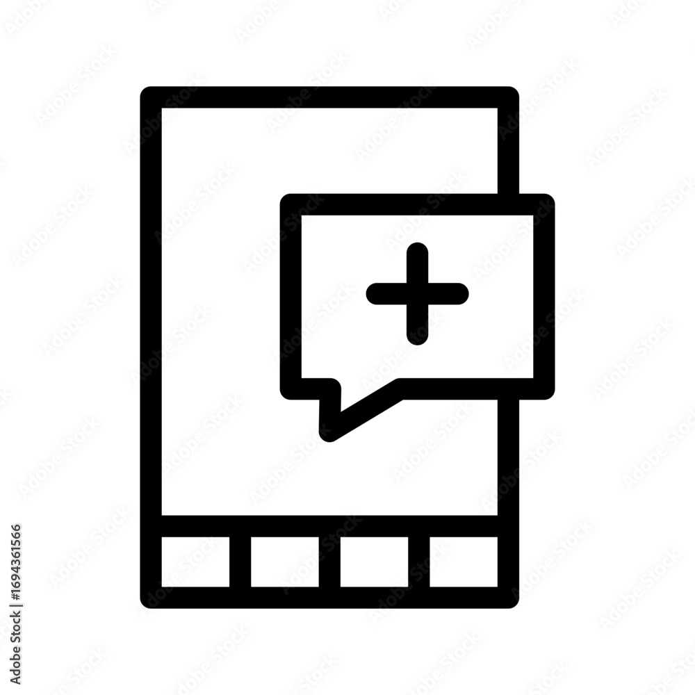 Obraz premium message line icon