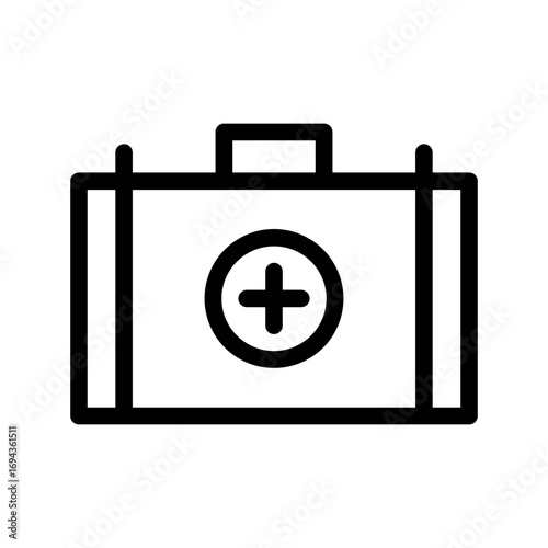 first aid kit line icon