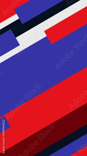 2026 year animation text video background red blue color banner design