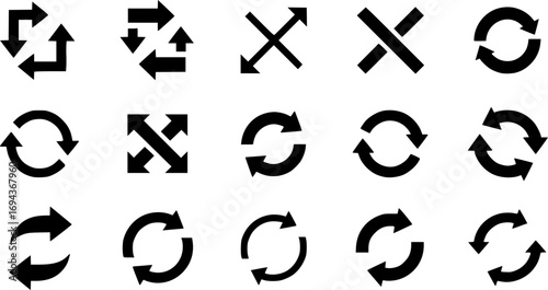 Exchange icon vector collection.