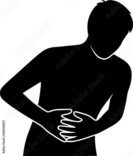 Stomachache icon vector. Logo Template illustration design