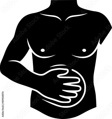 Stomachache icon vector. Logo Template illustration design