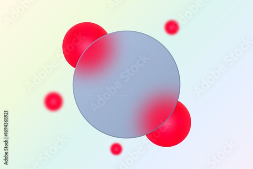 Minimalist Glass Morphism design with volumetric elements. Eps 10