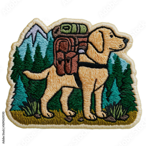 Labrador Retriever Embroidered Hiking Patch for Backpack - Adventure Outdoors