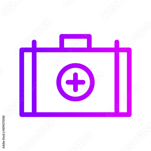 first aid kit gradient icon