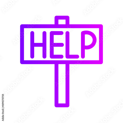 sign gradient icon
