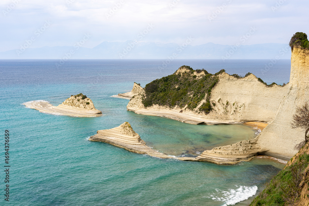 Fototapeta premium Scenic Canal D'Amour Cliffs, Sidari, Corfu, Greece