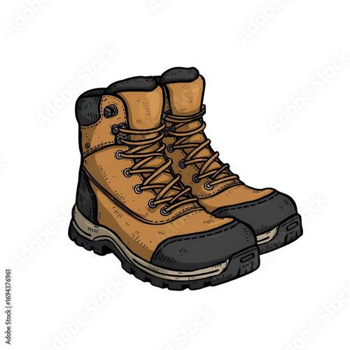pair of hiking boots