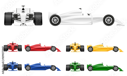 sport racing car for high-speed formula racing cartoon stock vector illustration isolated on white background