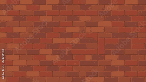 Create a kinds of deferent Brick wall background, red brick texture seamless pattern vector art with white background.