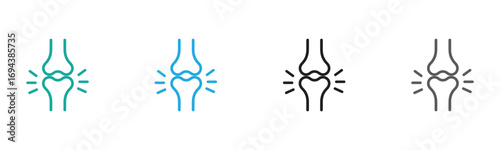 Healthy joint icon set medical science concept,Joint Health Vector Icon Set. Bone Care vector symbol for UI design.