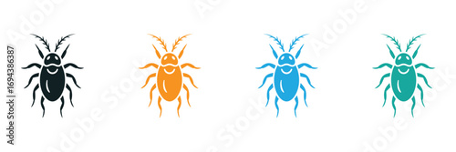 Vector bug Icon,Colorful bug icons for design needs isolated on white,bug icon symbol sign vector