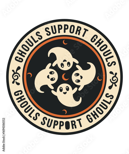 Ghouls support ghouls halloween t-shirt Design