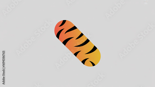 Abstract tiger stripe pattern, featuring a modern and stylized representation of the animal