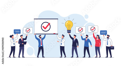 Teamwork idea generation business collaboration success strategy meeting planning and execution