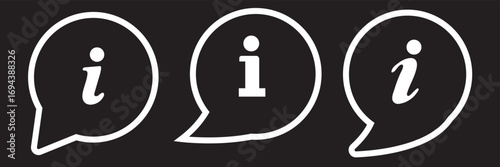 information icon set. info button. info symbol flat style. vector illustration on white background.