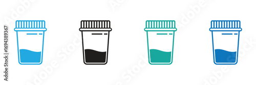 Colorful specimen containers ready for lab testing needs