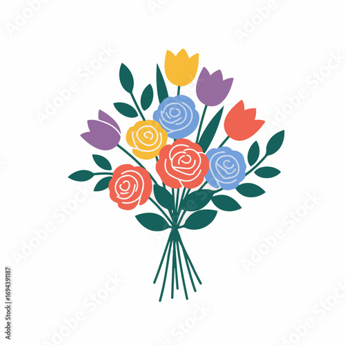 Wallpaper Mural Vibrant bouquet of colorful flowers perfect for weddings, celebrations, and gifts Torontodigital.ca