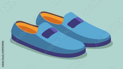 Adaptive Footwear A pair of slipon shoes with wide openings and adjustable ss displayed on a soft surface highlighting comfort and ease of use.