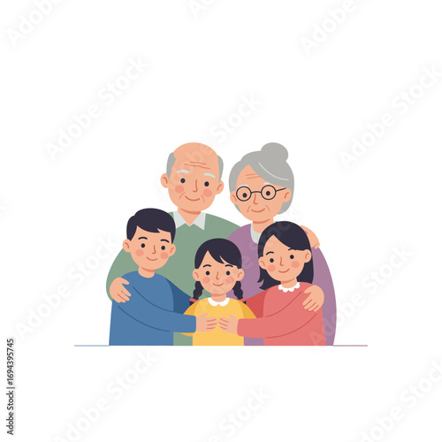 Happy Multigenerational Family Portrait.