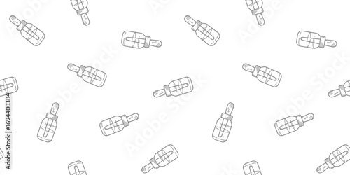 Skin care doodle pattern background. Skin care seamless pattern background. serum doodle pattern.