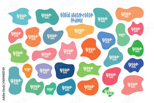 Multiple assorted organic color spots and shapes provide a playful and artistic style background