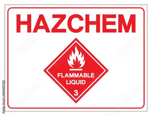 Hazard Chemical Flammable Liquid Symbol Sign, Vector Illustration, Isolate On White Background, Label. EPS10