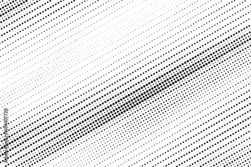 Grunge halftone gradient texture. Faded grit noise background. Sandy gritty wallpaper. Retro pixelated backdrop. Black and white anime or manga comic overlay. Vector graphic design textured halftone
