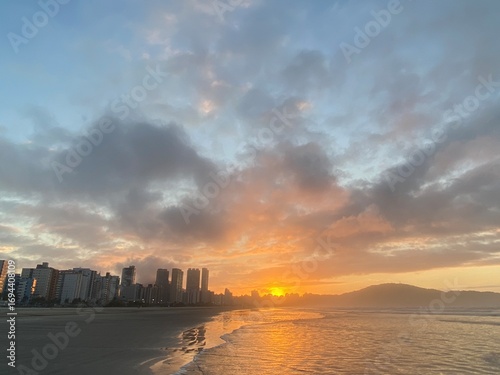 amanhecer - orla praia grande