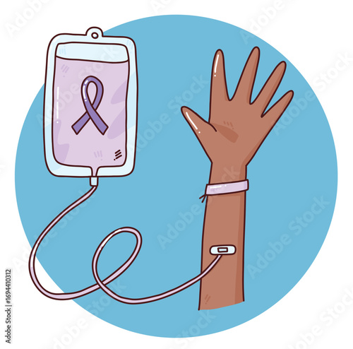 vector art world cancer day