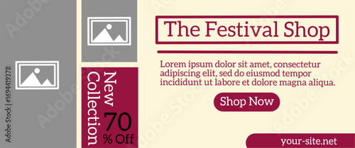 Stylish Promotional Banner for Online Store Sales and Discounts