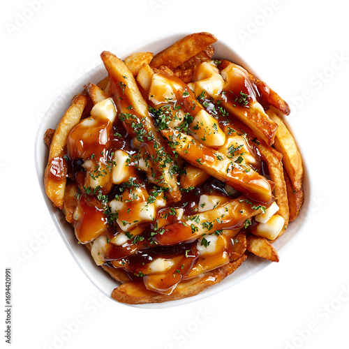 Poutine loaded with cheese curd delight 