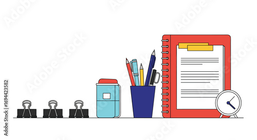 Organizing office supplies for efficient workflow and time management