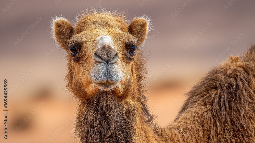 Fototapeta premium Camel Head and Shoulders Portrait