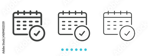 schedule icon. Thin line icon vector