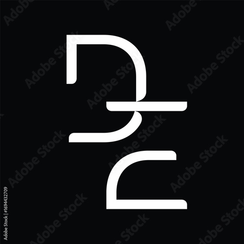Initial letter DE logo design 
