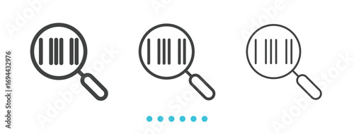 barcode icon. Thin line icon vector