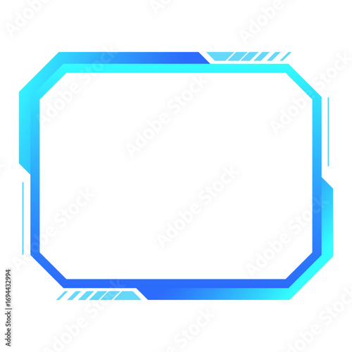 Futuristic Gradient Tech Frame Borders UI & Streaming Panel Elements