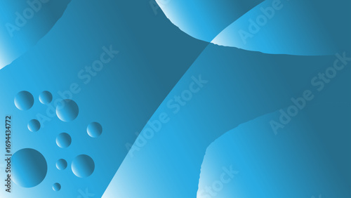 Blue bubbles and art design background.