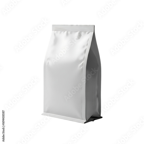 Blank white doy pack packaging isolated on transparent background