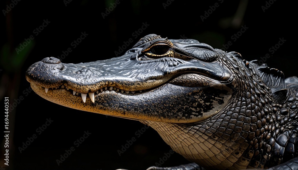 Fototapeta premium Close-up of an alligator's head