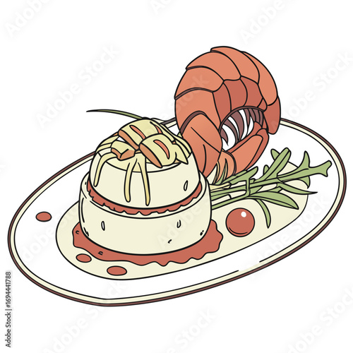 Gourmet Cuisine A Delicious Appetizer Featuring Seafood and Cheese Fondue