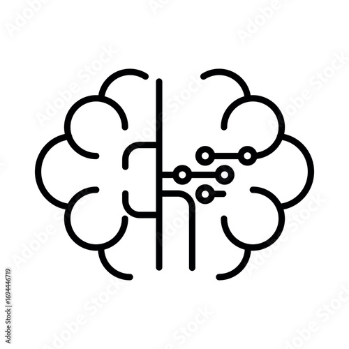 Abstract brain circuit lines technology