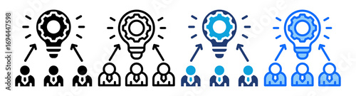Innovation Culture icon Multi Style Vector Illustration