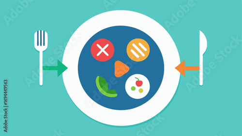 Food Influences Gene Expression A plate of food with arrows pointing to a DNA strand illustrating how different nutrients can change epigenetic markers.