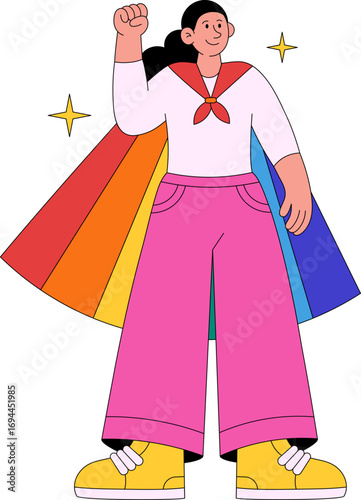 Colorful LGBTQIA+ Diversity and Pride Illustrations – Inclusive Activism, Queer Identity, Trans Visibility, and Love Wins Concept