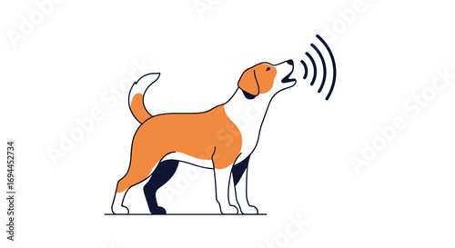 An alert dog barks loudly to signal danger or notify its owner of something important happening around them
